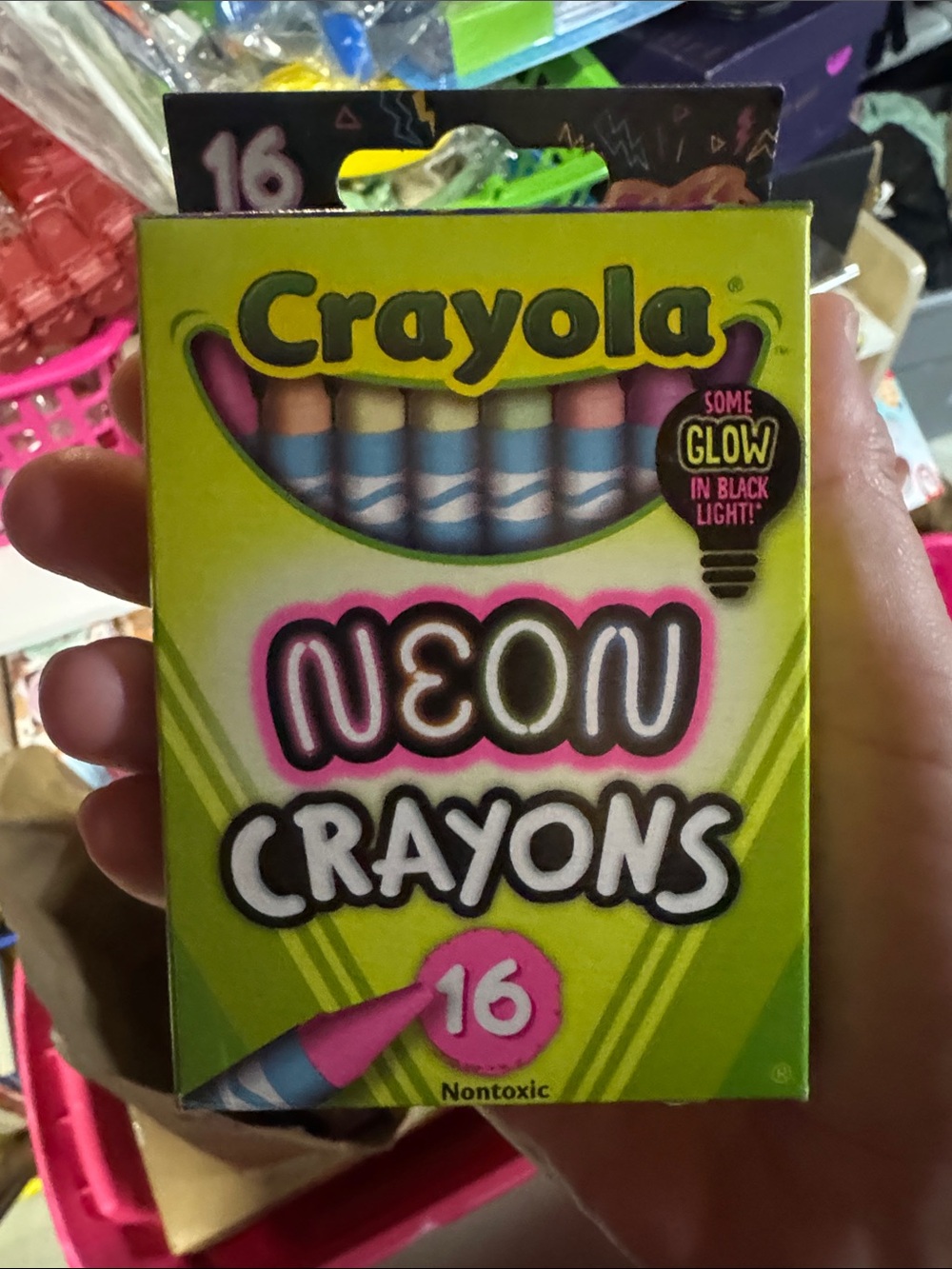 Crayola Neon Crayons - Bright Green Box (16 Count)